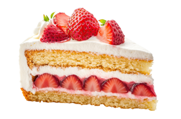 White chocolate strawberry yogurt cake decorated with fresh fruits and chocolate chunk on wood table. Delicious and sweet pink cake for Valentines or birthday party. Homemade bakery concept.