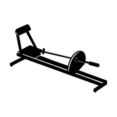 vector illustration rowing machine, Rowing machine flat vector illustration isolated