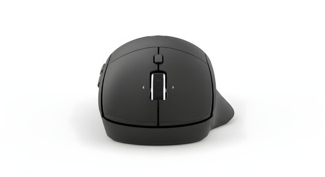 Ergonomic Vertical Mouse in Sleek Dark Gray, Designed for Comfort and Precision in Modern Office and Creative Workflows