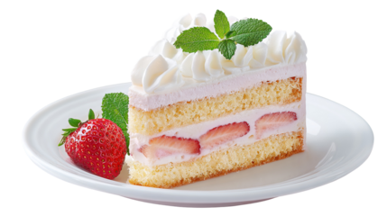 White chocolate strawberry yogurt cake decorated with fresh fruits and chocolate chunk on wood table. Delicious and sweet pink cake for Valentines or birthday party. Homemade bakery concept.