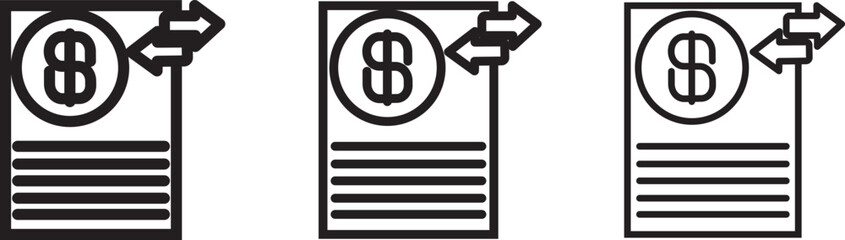 Transaction history icon Flat design