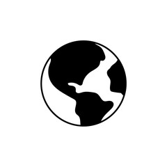 Icon a earth, isolated against a clean background.