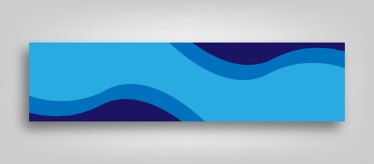 Obraz premium abstract horizontal blue background banner template