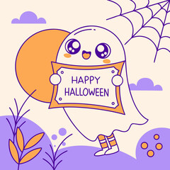 Fototapeta premium Happy Halloween vector illustration