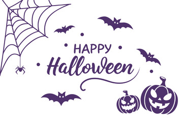 Happy Halloween typography vector illustration