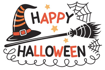 Naklejka premium Happy Halloween vector illustration