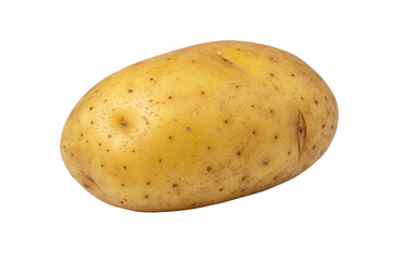Fresh organic potato on transparent background for healthy cooking and vegan meal preparation