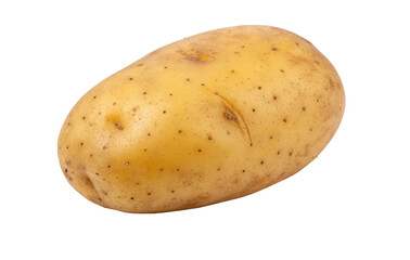 Whole fresh potato isolated on black background for food and agriculture concept high quality stock