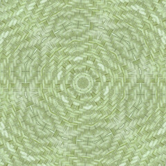 Fototapeta premium 3d illustration. Green woven pad from high-quality natural raw materials. Eco friendly product. 
