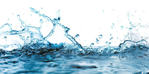 fresh water splash isolated on white or transparent png