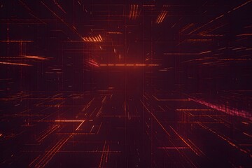 Obraz premium Data Blaze: A Futuristic Grid of Motion and Energy 