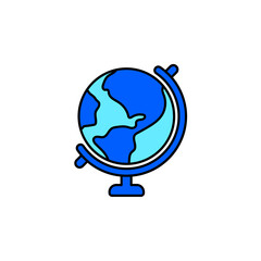 Icon a globe, isolated against a clean background.