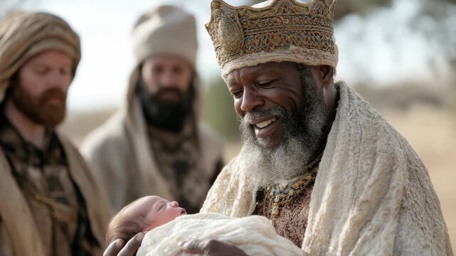 Nativity magi: three kings, biblical visitors, holy star, messiah birth, eastern travelers, divine guidance, gospel story, sacred journey, prophetic sign, christian tradition, jesus arrival,