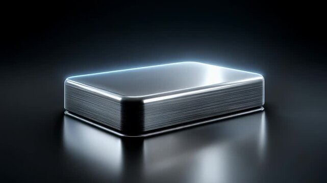 Futuristic Data Stacks Glowing with Light