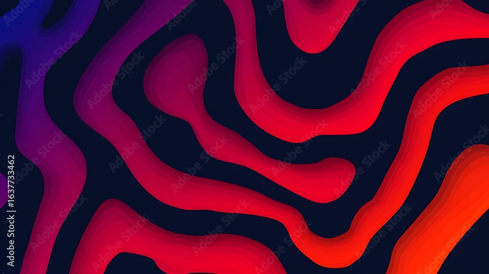Poster gradient wave pattern with vibrant colors