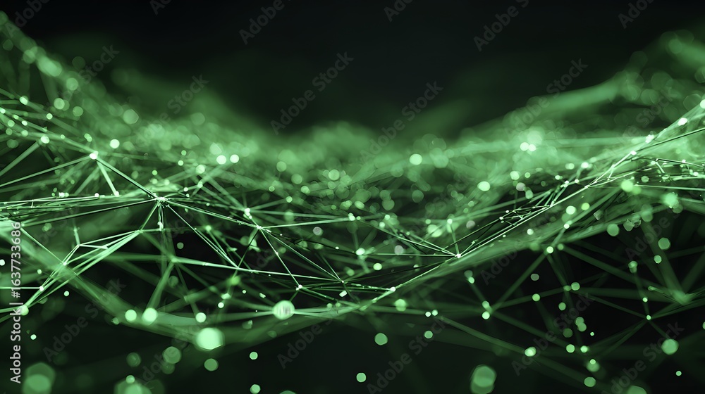 Poster abstract illustration of a network of interconnected points and lines.