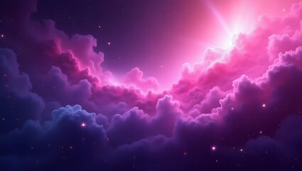 Obraz premium Purple and Pink Space Nebula
