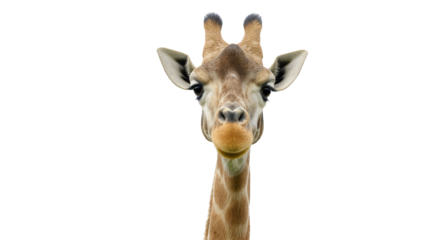 Stunning Giraffe Portrait High-Resolution Wildlife Photo for Commercial Use