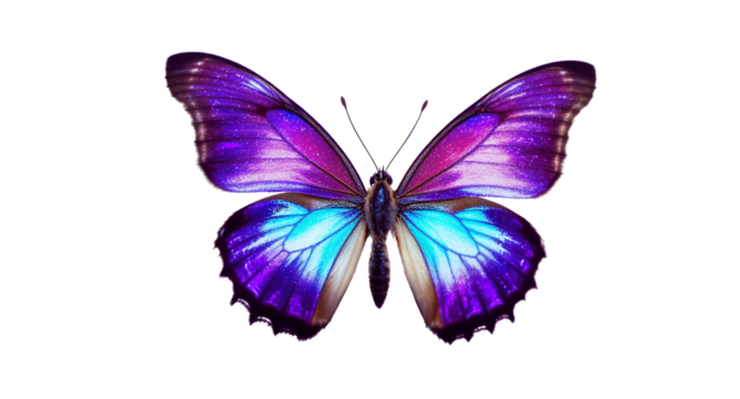 Stunning Purple and Blue Butterfly Wings High-Resolution Image for Commercial Use