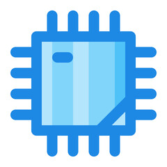 Processor blue filled icon