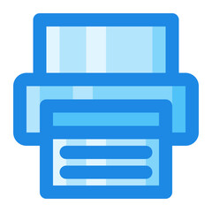 Printe blue filled icon