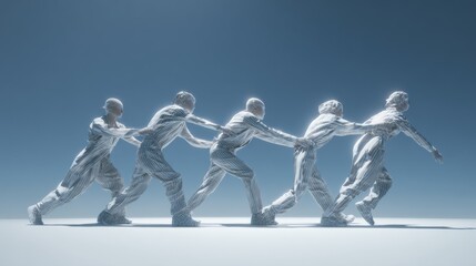 Obraz premium Teamwork in Motion. Dynamic snapshots of collaboration: brainstorming sessions, start‑up energy, co‑working action.