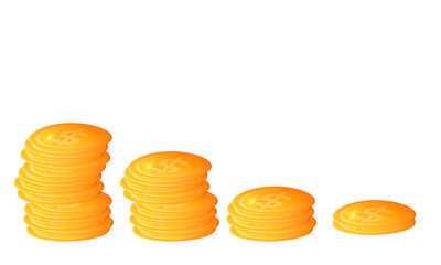 Stacked golden coins, representing profit, wealth building, and smart financial investments.