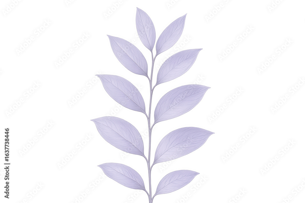 Poster purple leaf branch with transparent background, perfect for adding a touch of nature to any design p