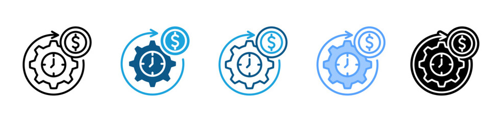 Efficiency icon sheet multiple style collection