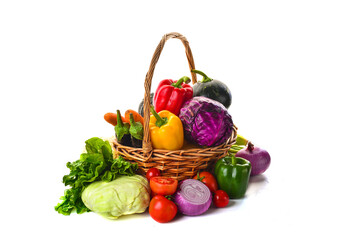 basket with vegetables