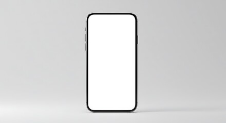 Modern smarthpone Mockup with Blank Screen on Minimalist Grey Background for Digital Design Presentationodern Smartphone Mockup with Blank Screen on Minimalist Grey Background for Digital Design