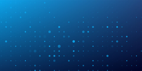 Fototapeta premium Wave of particles on dark background. Technology backdrop.eps10