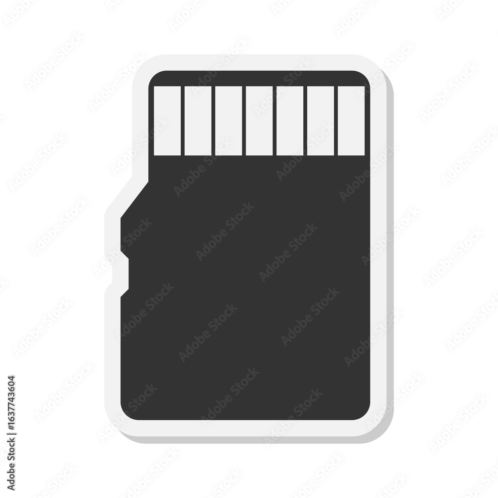 Poster memory card icon isolated on transparent background