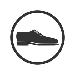 Men s shoe icon isolated on transparent background