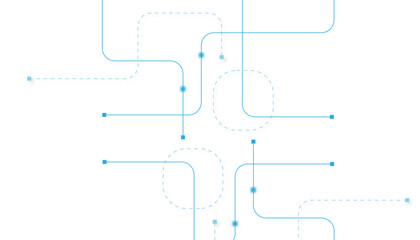 Abstract futuristic technology background. Technology background with crossed lines and dots.