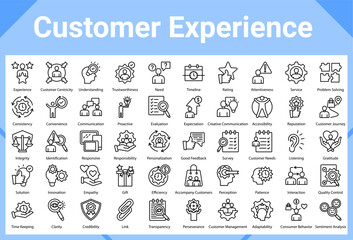 Customer Experience   Icon, Symbbol Collection Sheet