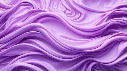 Obraz premium Abstract violet fabric background showing flowing waves and soft elegant folds creating smooth curves, full frame