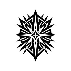 Obraz premium Tribal outline of a spiked gaming shield