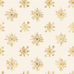 Delicate gold snowflake patterns create a winter wonderland ambiance for festive occasions