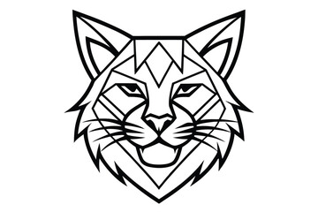 Geometric fox head shows a modern animal art line with bold accents