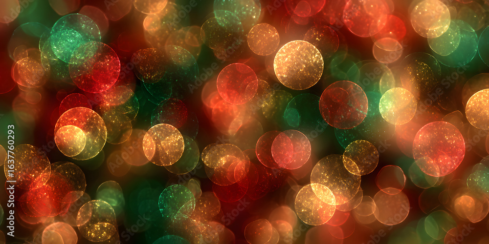 Poster abstract festive bokeh: this captivating image features a mesmerizing display of blurred lights, cre