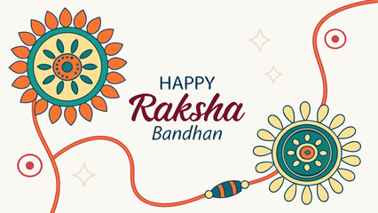 happy rakhi illustration of banner poster