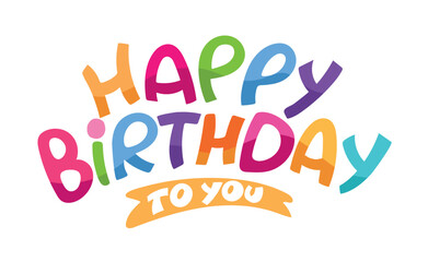 Happy Birthday - trendy hand drawn doodle lettering postcard. Birthday Party vector. T-shirt design, Mug print.