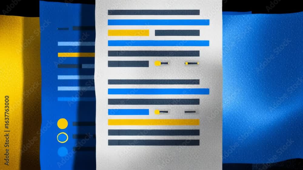 Poster modern flat design layout showcasing a saas pricing page with colorful abstract elements
