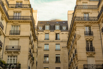 beautiful Haussmannian architecture in Paris , real estate