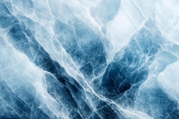 Fototapeta premium Abstract close up of blue and white marble texture with flowing patterns
