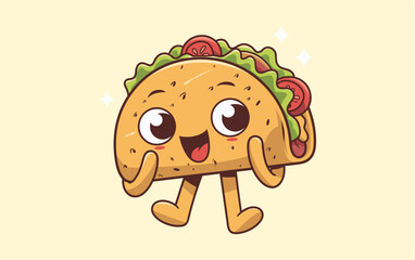 Taco vector design, vector illustration, Taco design, silhouette style.
