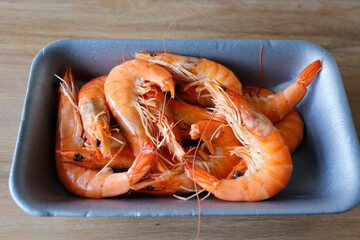 barquette de crevettes