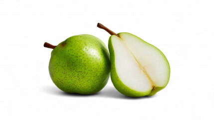Pears fruit isolated on transparent background. Generative Ai