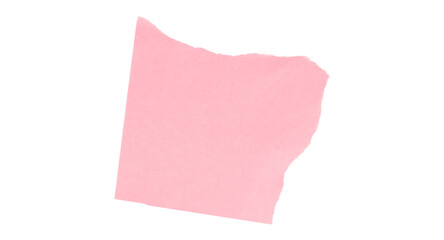 Pink torn paper isolated on transparent background